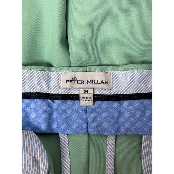 New Peter Millar Performance Shorts 34 Mens Green Golf - Picture 6 of 7